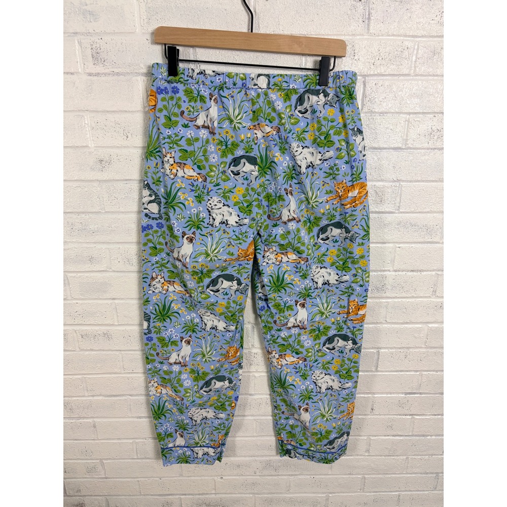 Printfresh Pajama Pants Womens S Blue Must Love Cats Print Cotton Lounge - Picture 2 of 13